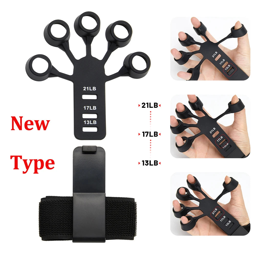 Finger Gripper Finger Exerciser Guitar Finger Exerciser 6 Resistant Levels Recovery Physical Tools Hand Strengthener for Patient