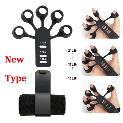 Finger Gripper Finger Exerciser Guitar Finger Exerciser 6 Resistant Levels Recovery Physical Tools Hand Strengthener for Patient