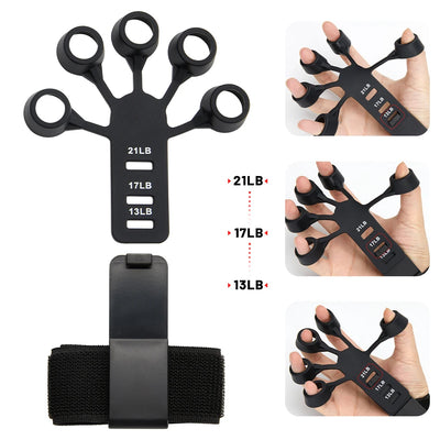 Finger Gripper Finger Exerciser Guitar Finger Exerciser 6 Resistant Levels Recovery Physical Tools Hand Strengthener for Patient
